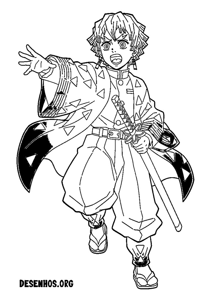 30 Desenhos do Demon Slayer para colorir