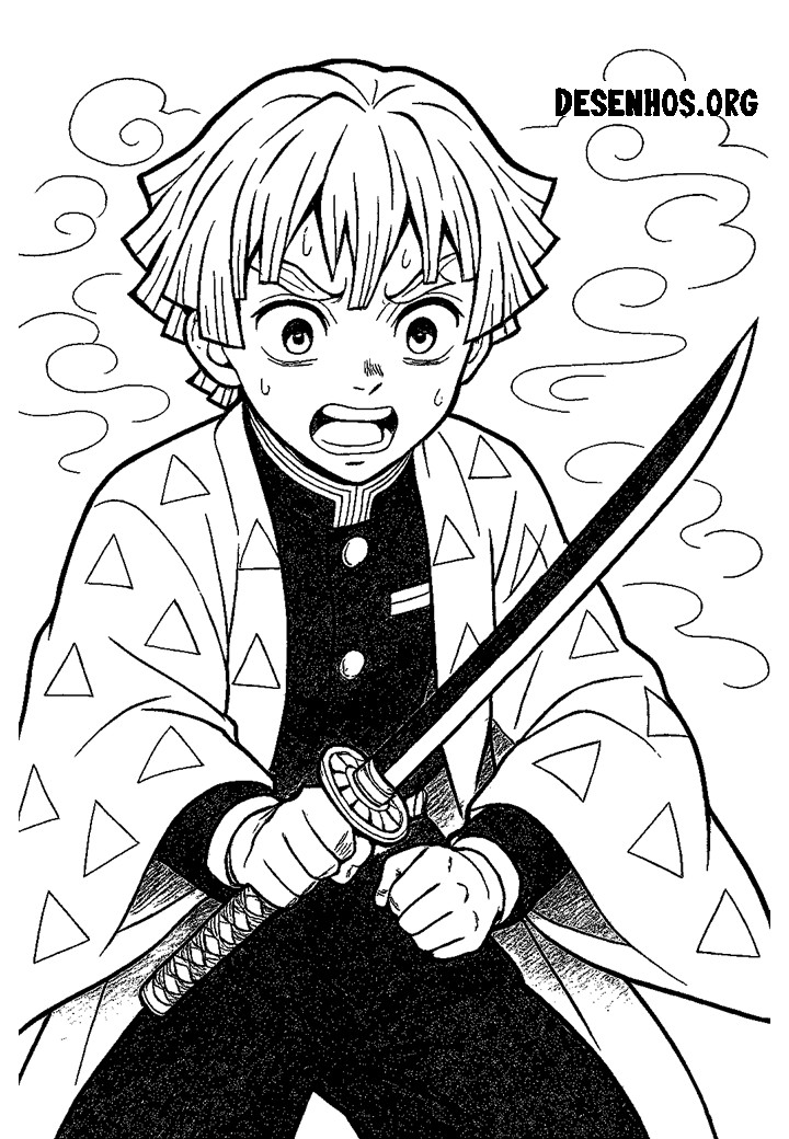 30 Desenhos do Demon Slayer para colorir