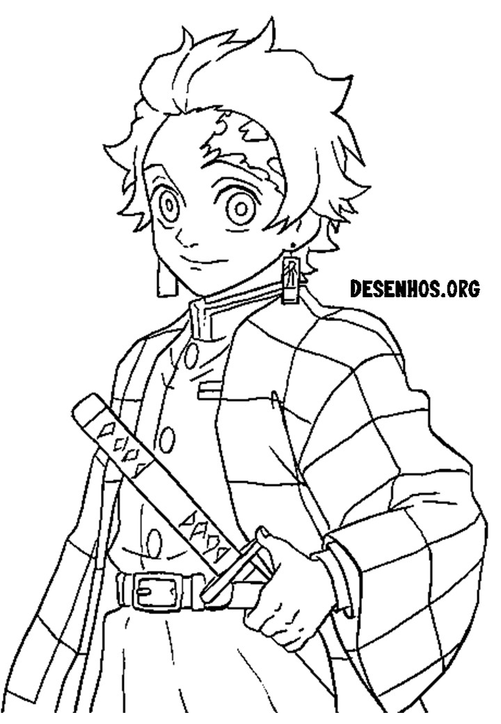 30 Desenhos do Demon Slayer para colorir