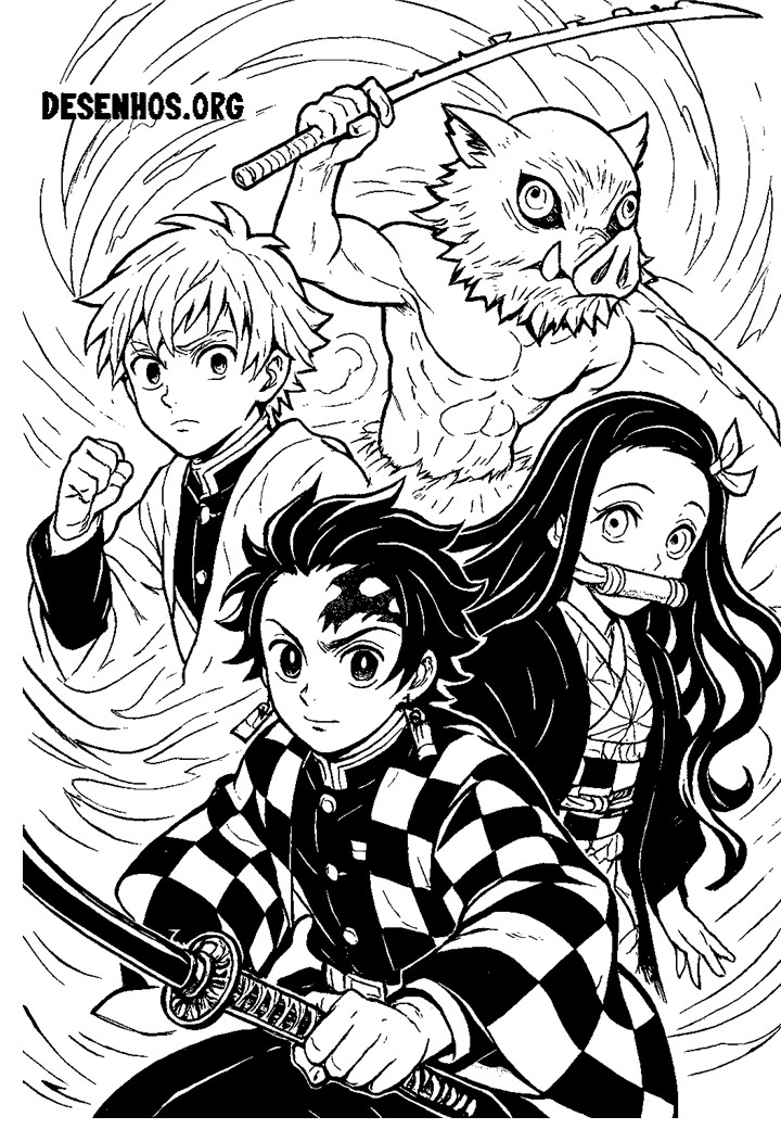 demon slayer para colorir 31