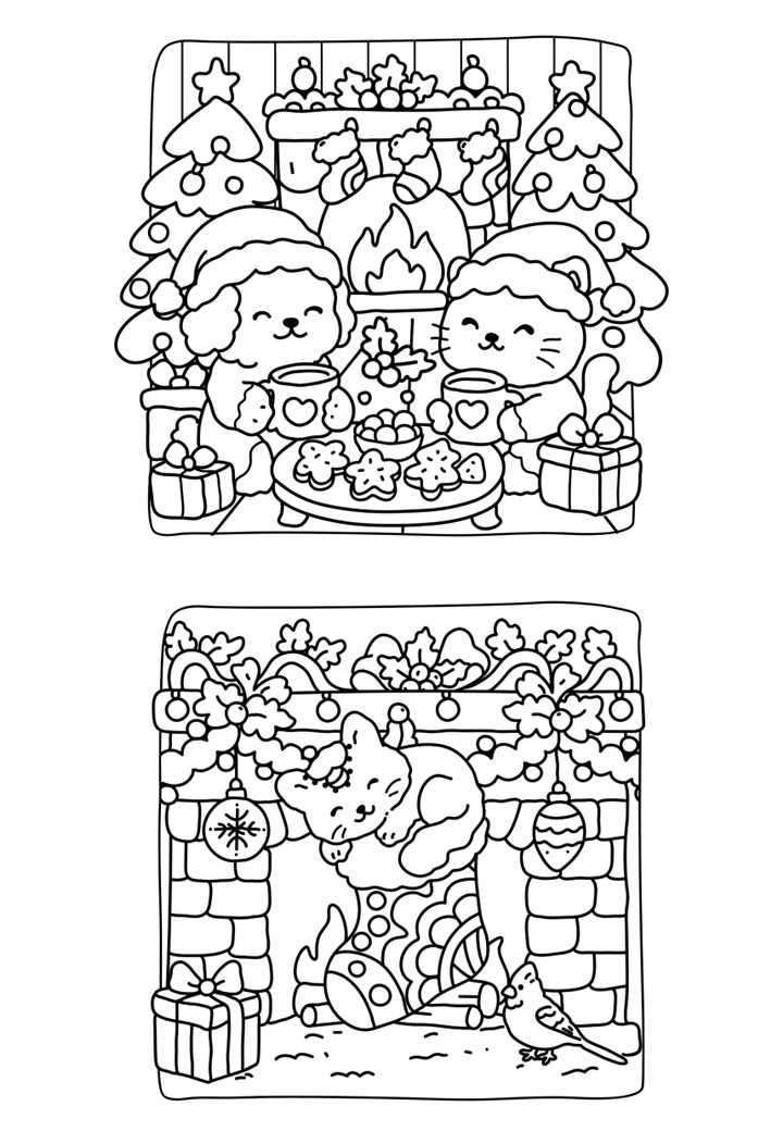 Desenhos de natal do bobbie goods para colorir