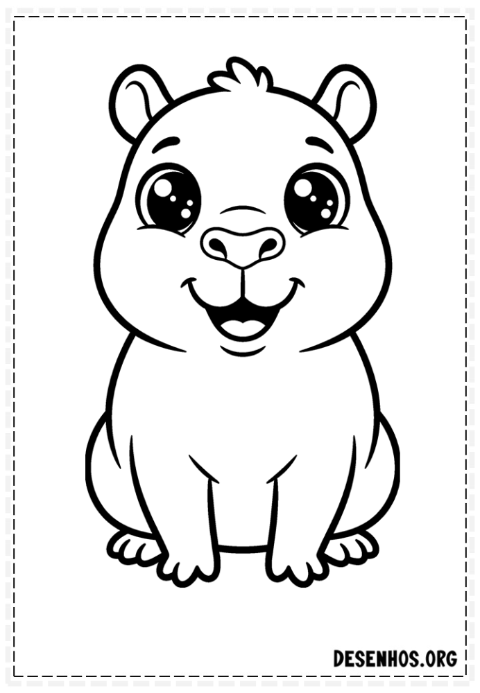 Desenho de capivara para colorir 31