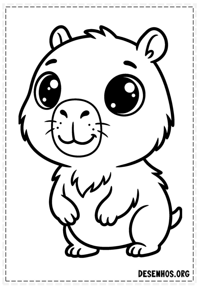 Desenho de capivara para colorir 36