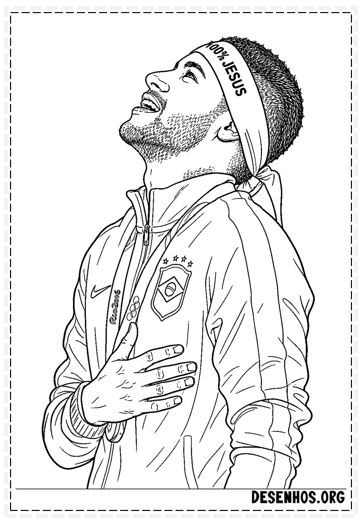 35 Desenhos do Neymar para colorir