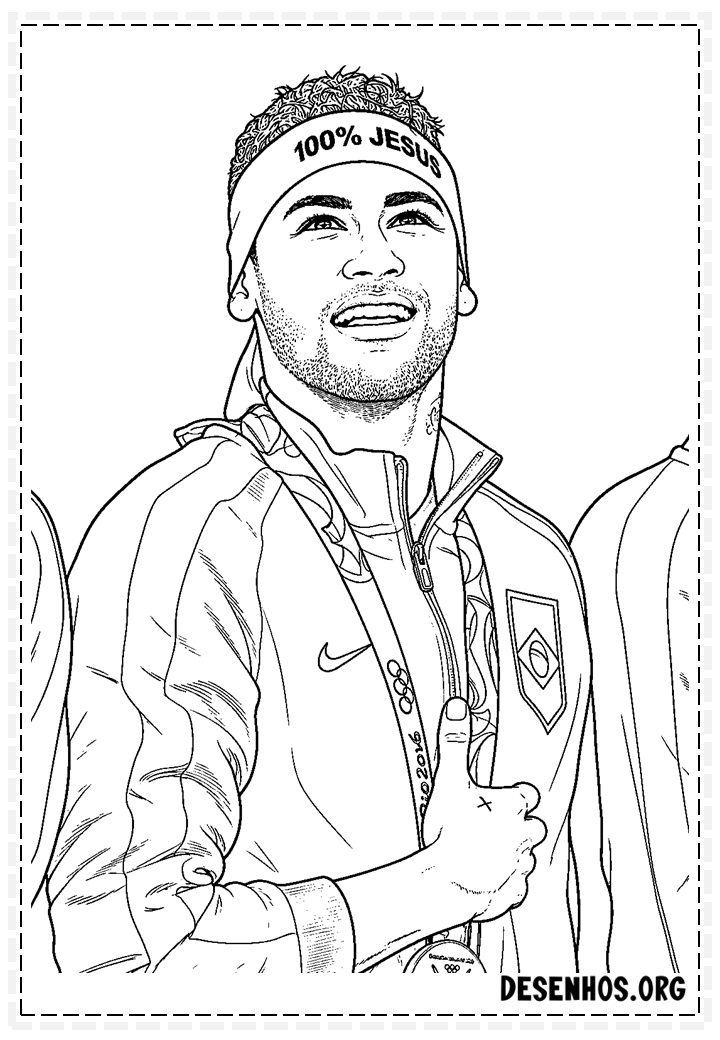 35 Desenhos do Neymar para colorir
