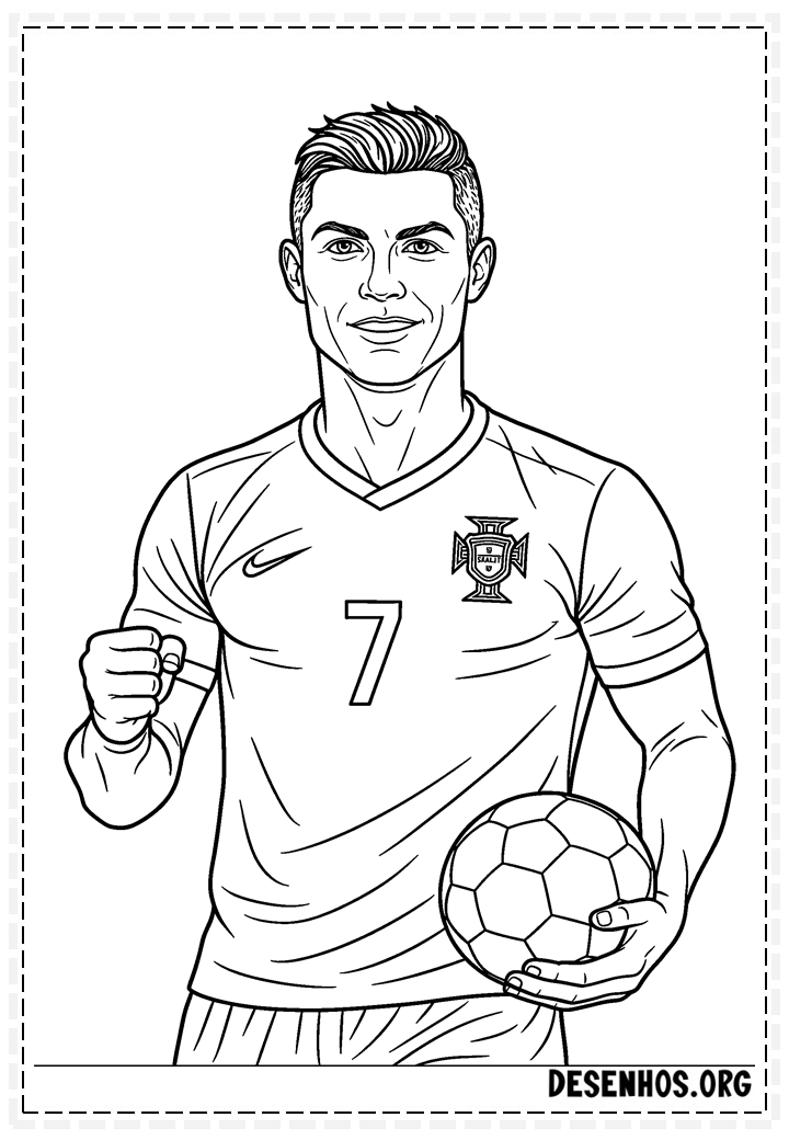 25 DESENHOS DO CRISTIANO RONALDO PARA COLORIR