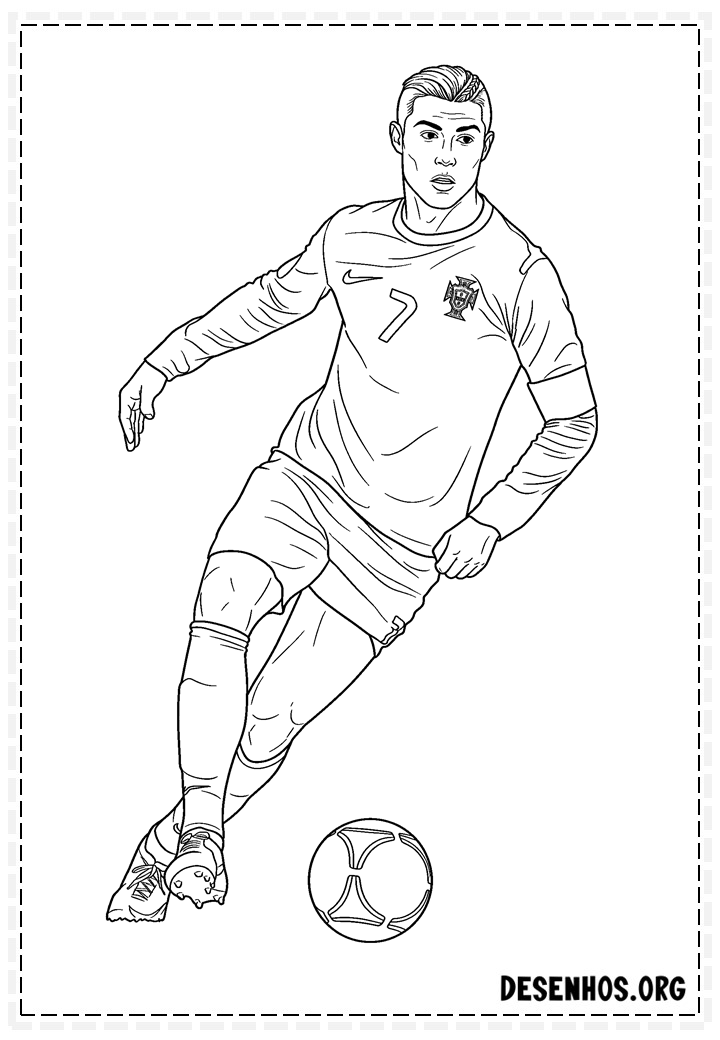 25 DESENHOS DO CRISTIANO RONALDO PARA COLORIR