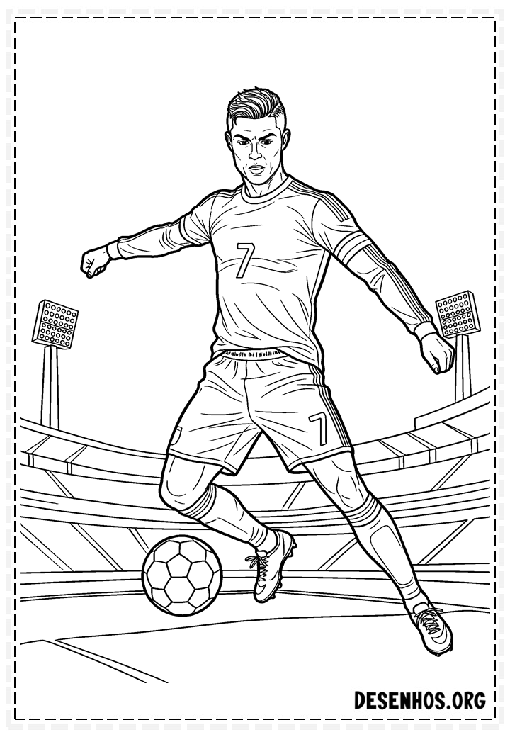 25 DESENHOS DO CRISTIANO RONALDO PARA COLORIR