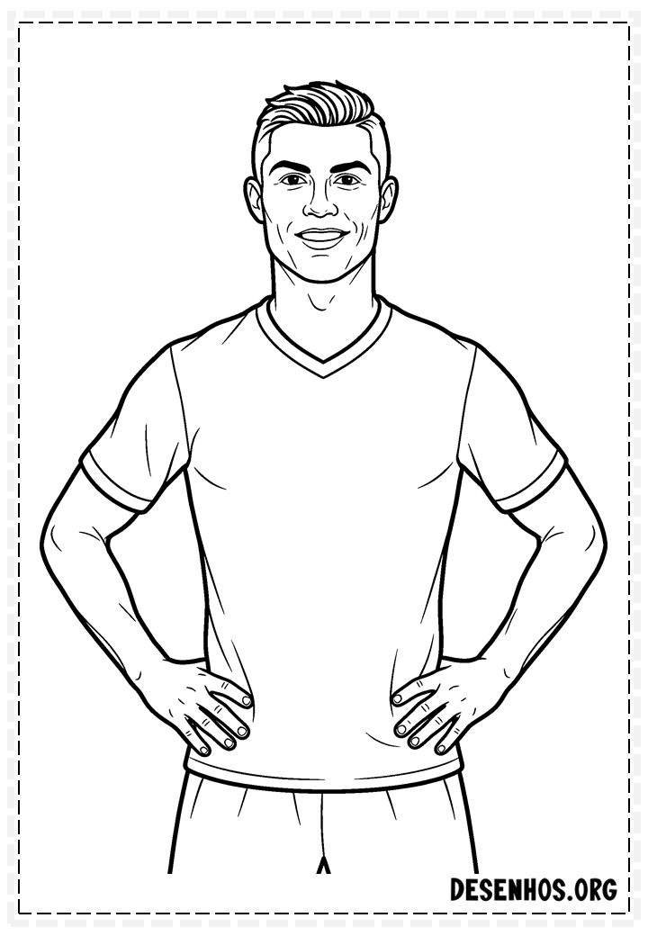 25 DESENHOS DO CRISTIANO RONALDO PARA COLORIR