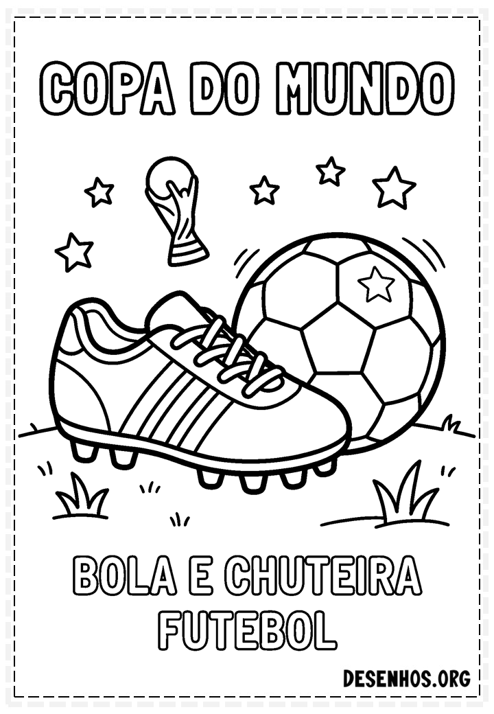 40 Desenhos da Copa do Mundo 2026 para Colorir e Imprimir