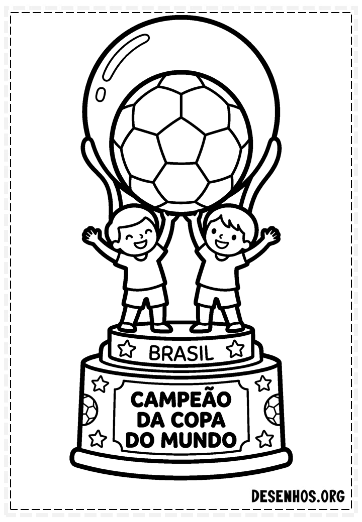 40 Desenhos da Copa do Mundo 2026 para Colorir e Imprimir