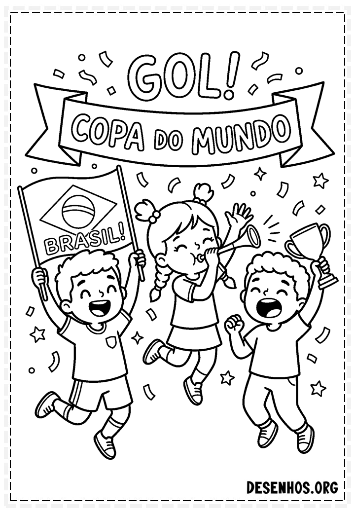 40 Desenhos da Copa do Mundo 2026 para Colorir e Imprimir