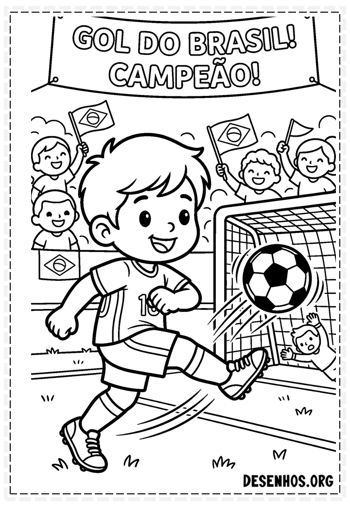 40 Desenhos da Copa do Mundo 2026 para Colorir e Imprimir