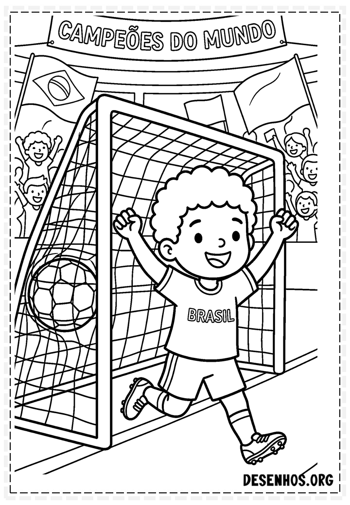 40 Desenhos da Copa do Mundo 2026 para Colorir e Imprimir