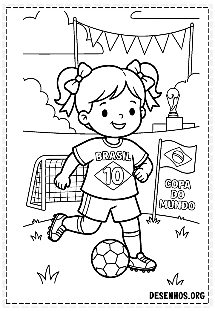 40 Desenhos da Copa do Mundo 2026 para Colorir e Imprimir
