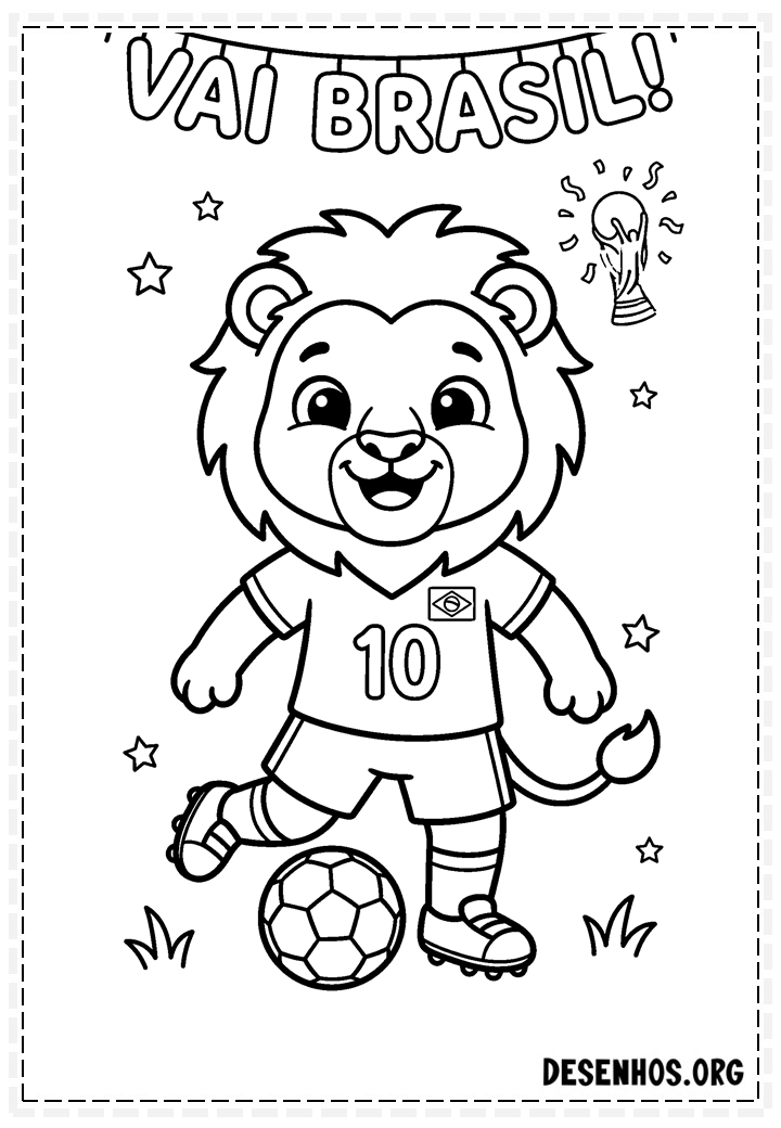 40 Desenhos da Copa do Mundo 2026 para Colorir e Imprimir