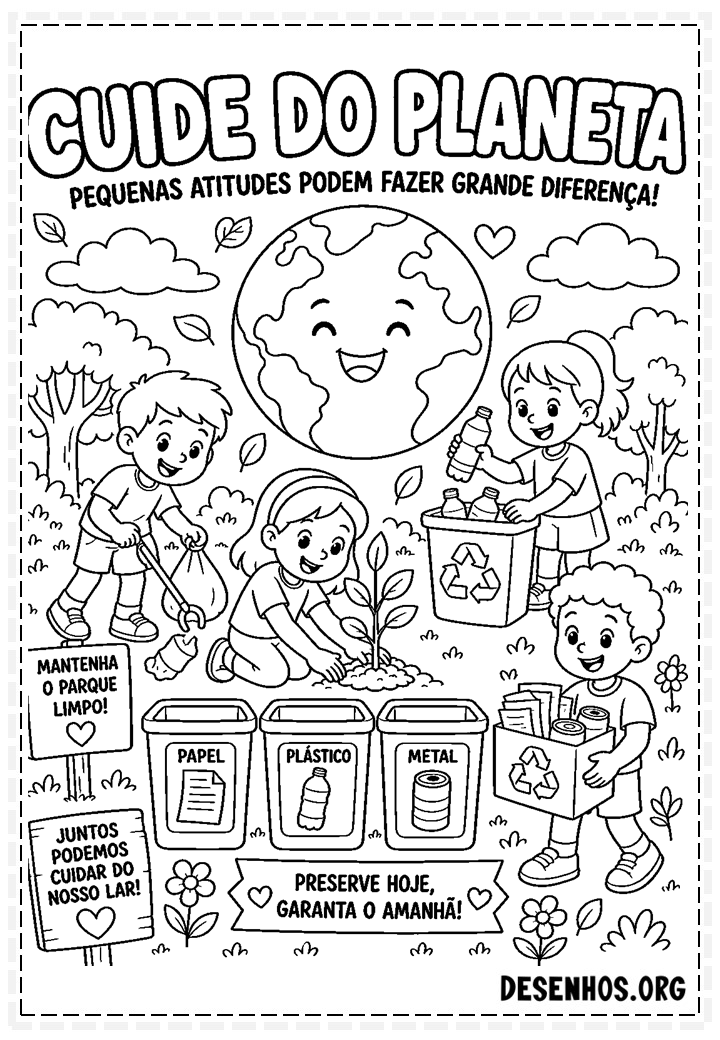 15 Desenhos de Reciclagem para Colorir e Imprimir Grátis 15 Desenhos de Reciclagem para Colorir e Imprimir Grátis