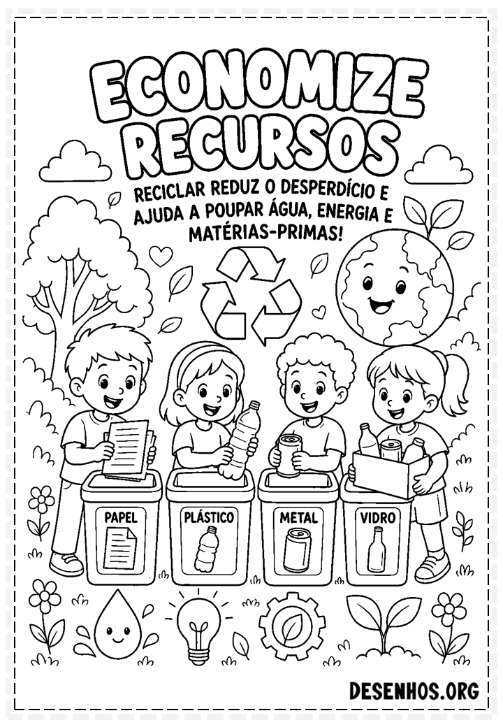 15 Desenhos de Reciclagem para Colorir e Imprimir Grátis 15 Desenhos de Reciclagem para Colorir e Imprimir Grátis