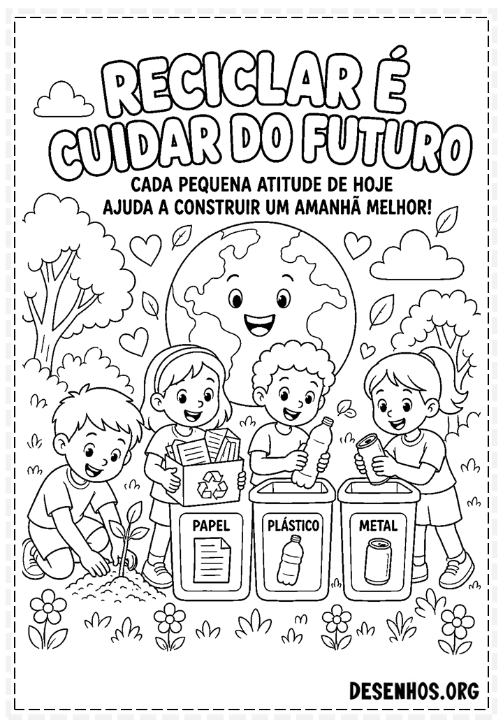 15 Desenhos de Reciclagem para Colorir e Imprimir Grátis 15 Desenhos de Reciclagem para Colorir e Imprimir Grátis
