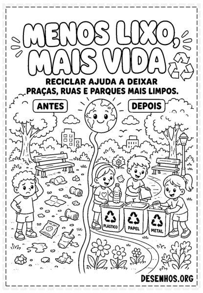 desenhos de reciclagem para colorir6