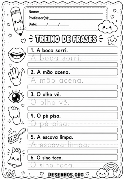 atividades de caligrafia com frases para imprimir1