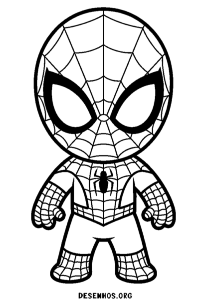 homem-aranha-fofo-para-colorir 15