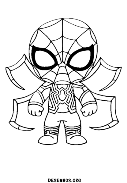 homem-aranha-fofo-para-colorir 6
