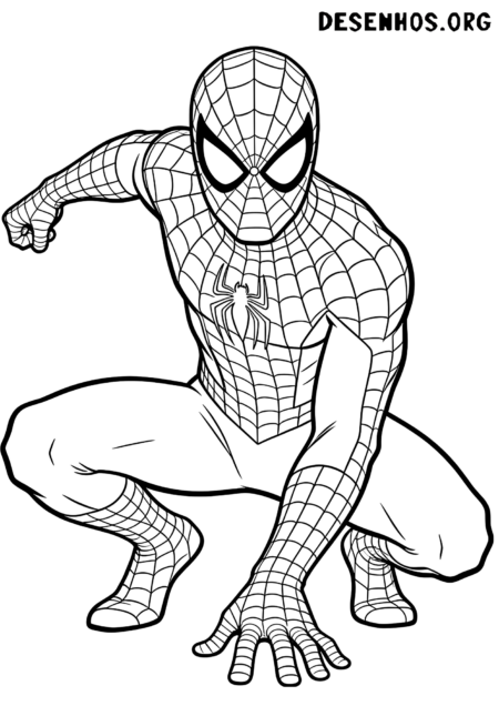 50 desenhos do Homem-Aranha para imprimir