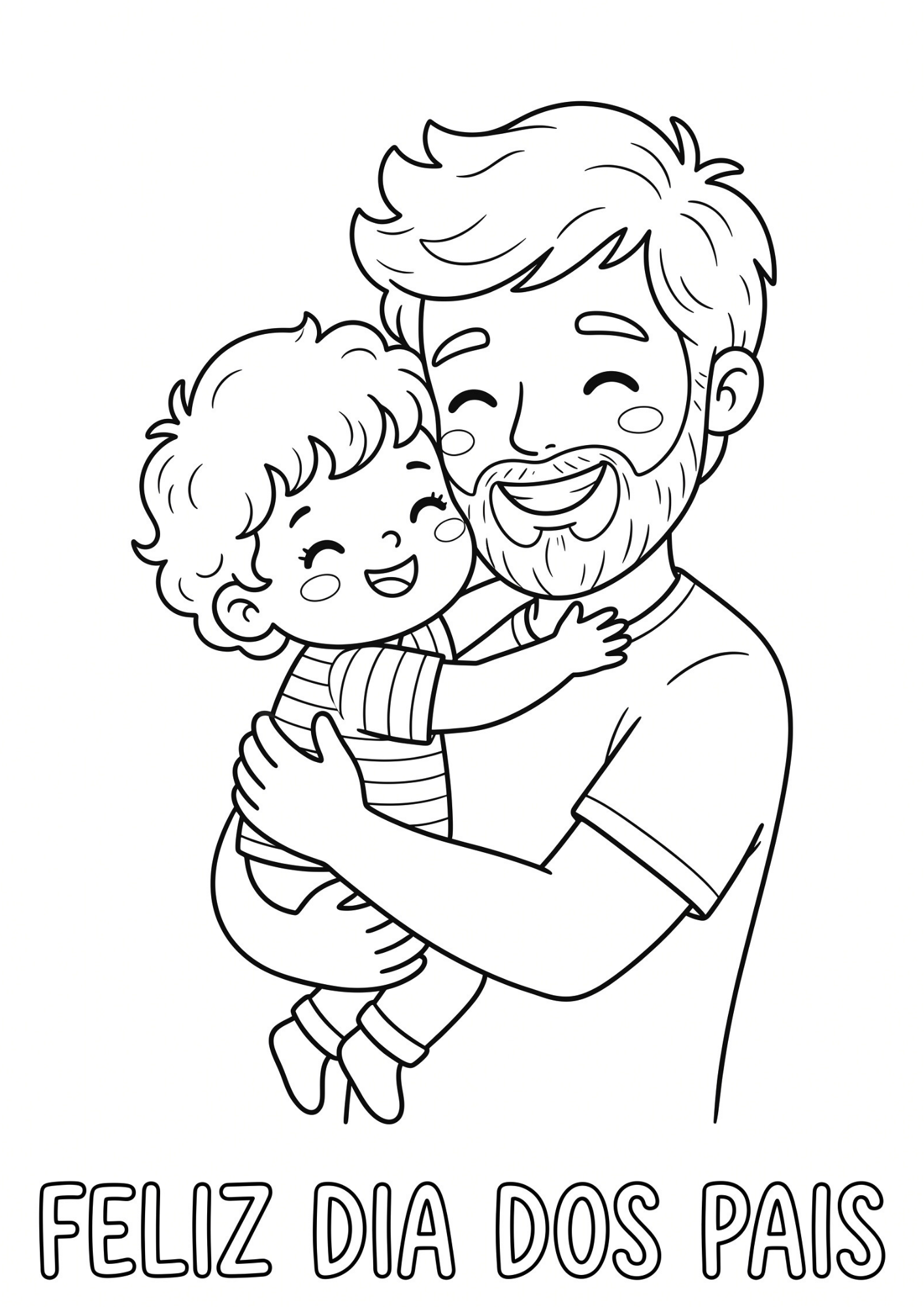 20 desenhos fofos para colorir no Dia dos Pais